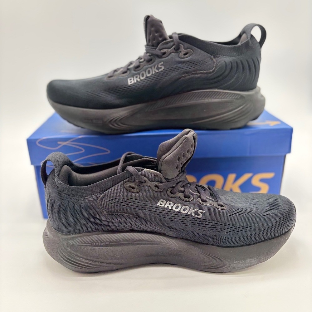 Brooks Adrenaline GTS 25 New Mens 11 Run-Walk Shoes "D" Width Triple Black - Picture 5 of 7